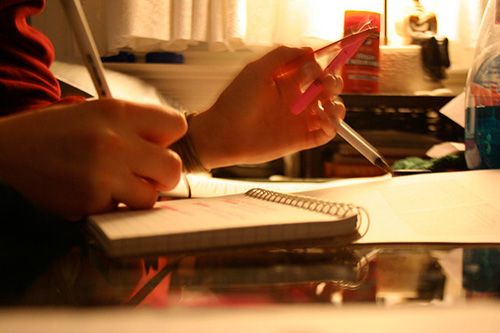 Estudiar en vacances per a un examen