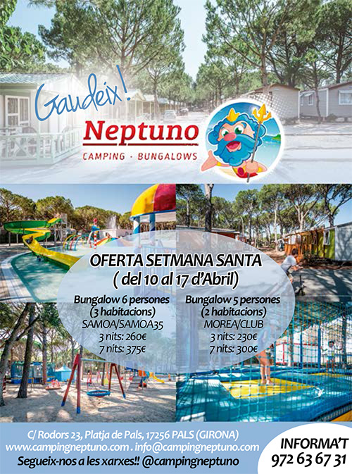 Promoció de Setmana Santa al Càmping Neptuno